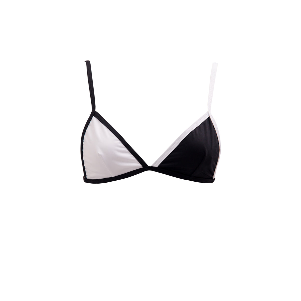 BIKINI TRIANGLES BLACK & WHITE TOP – APPLODSTORE.COM